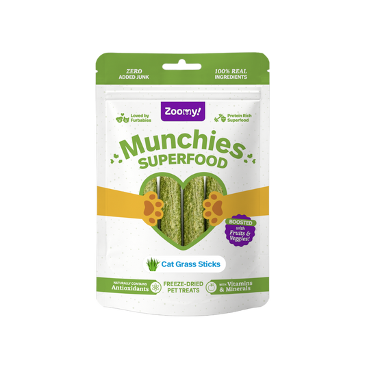 Cat Grass Sticks Superfood | Barley Grass Vitamins Digestion Hairball Smart Treats for Cats